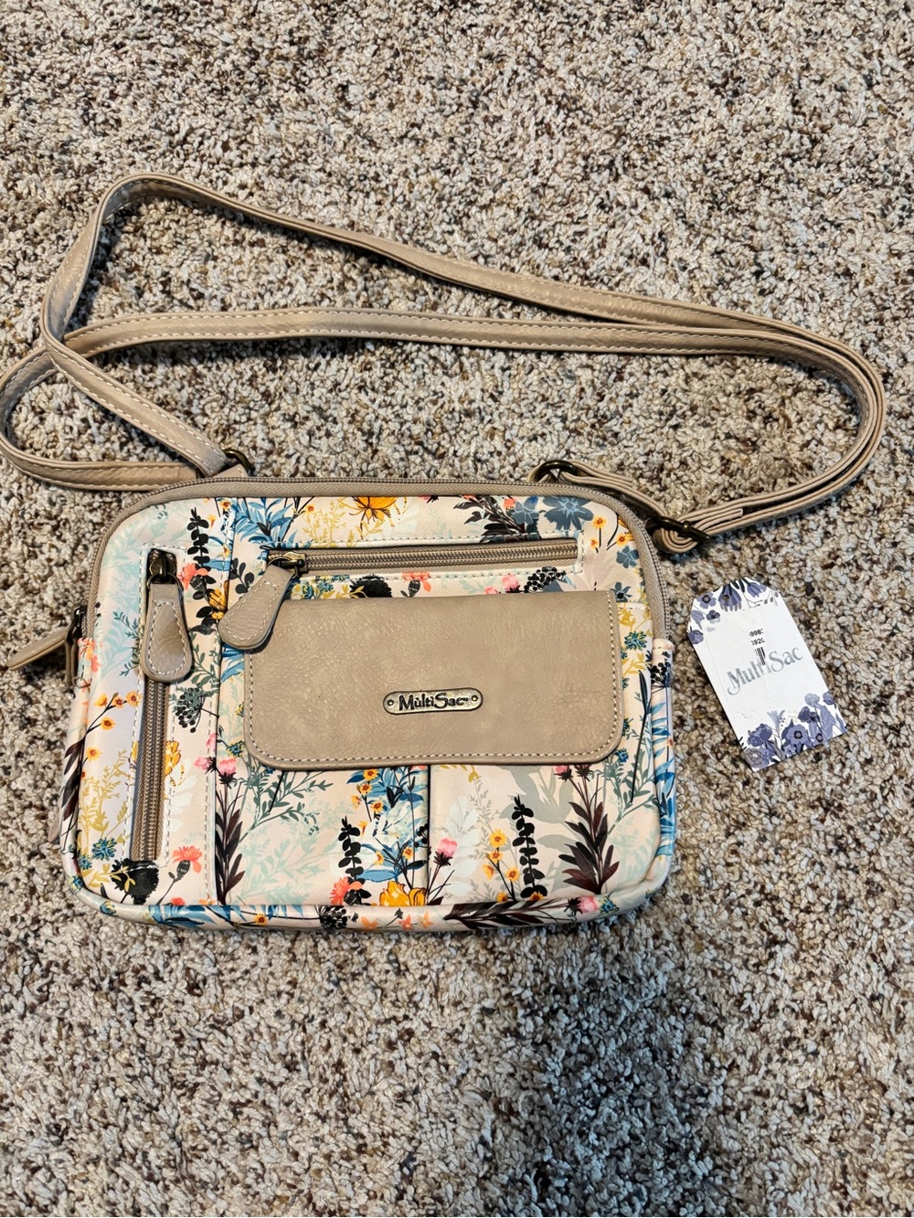 Multi Sac Floral Crossbody/Convertible Bag